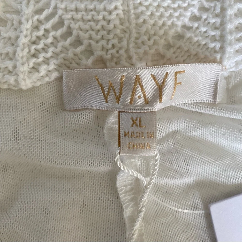 Wayf Crochet Pants Cream/White -‎ Size XL NWT